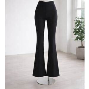 GUDU High Waist Flared Pants Black Stretch Minimalist Bell Bottom Womens Small